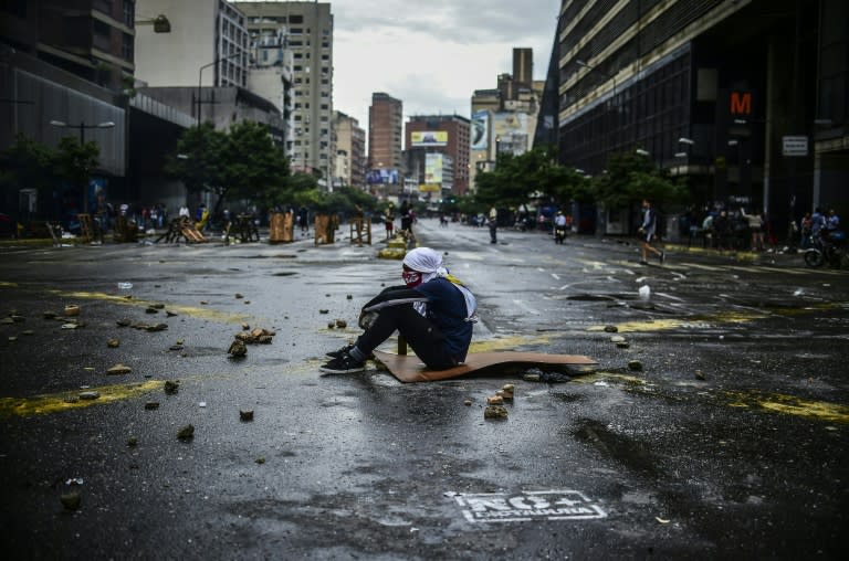 Venezuela's opposition calls a general strike against the government of Nicolas Maduro, seeking to step up the pressure after months of deadly protests like the one pictured here