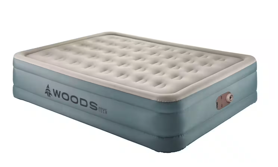 Woods Queen TrueSleep Double-High Inflatable Air Mattress. Image via Canadian Tire.