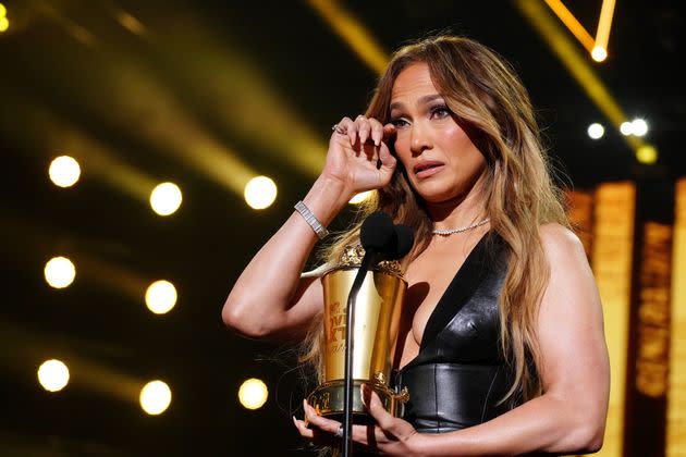 Honoree Jennifer Lopez became emotional as she accepted the MTV Generation Award. (Photo: Jeff Kravitz via Getty Images)