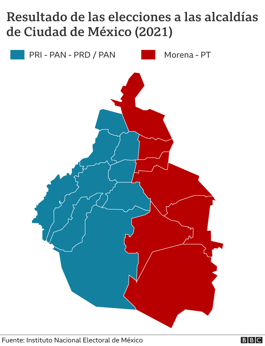 Mapa alcaldias CDMX 2021