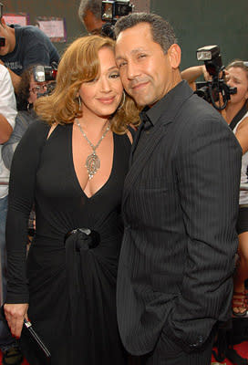 Leah Remini and Angelo Pagan at the New York premiere of Picturehouse's El Cantante -7/26/2007 Photo: Kevin Mazur, Wireimage.com