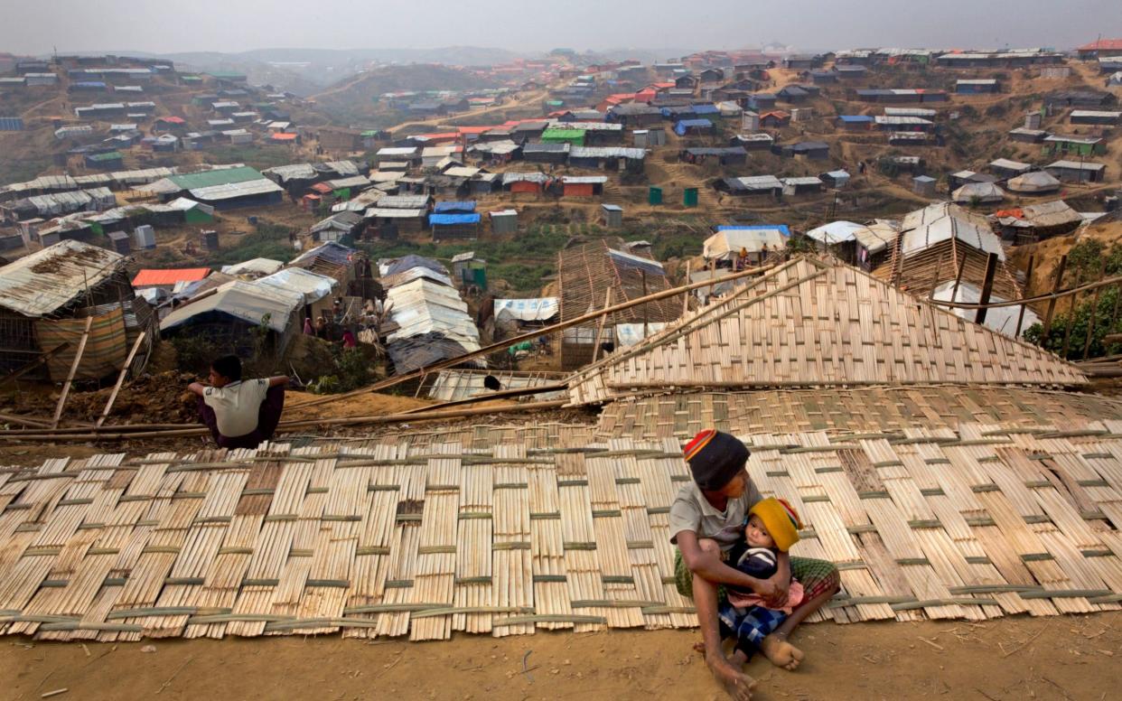 Rohingya children at Balukhai refugee camp about 30 miles from Cox's Bazar, Bangladesh - AP