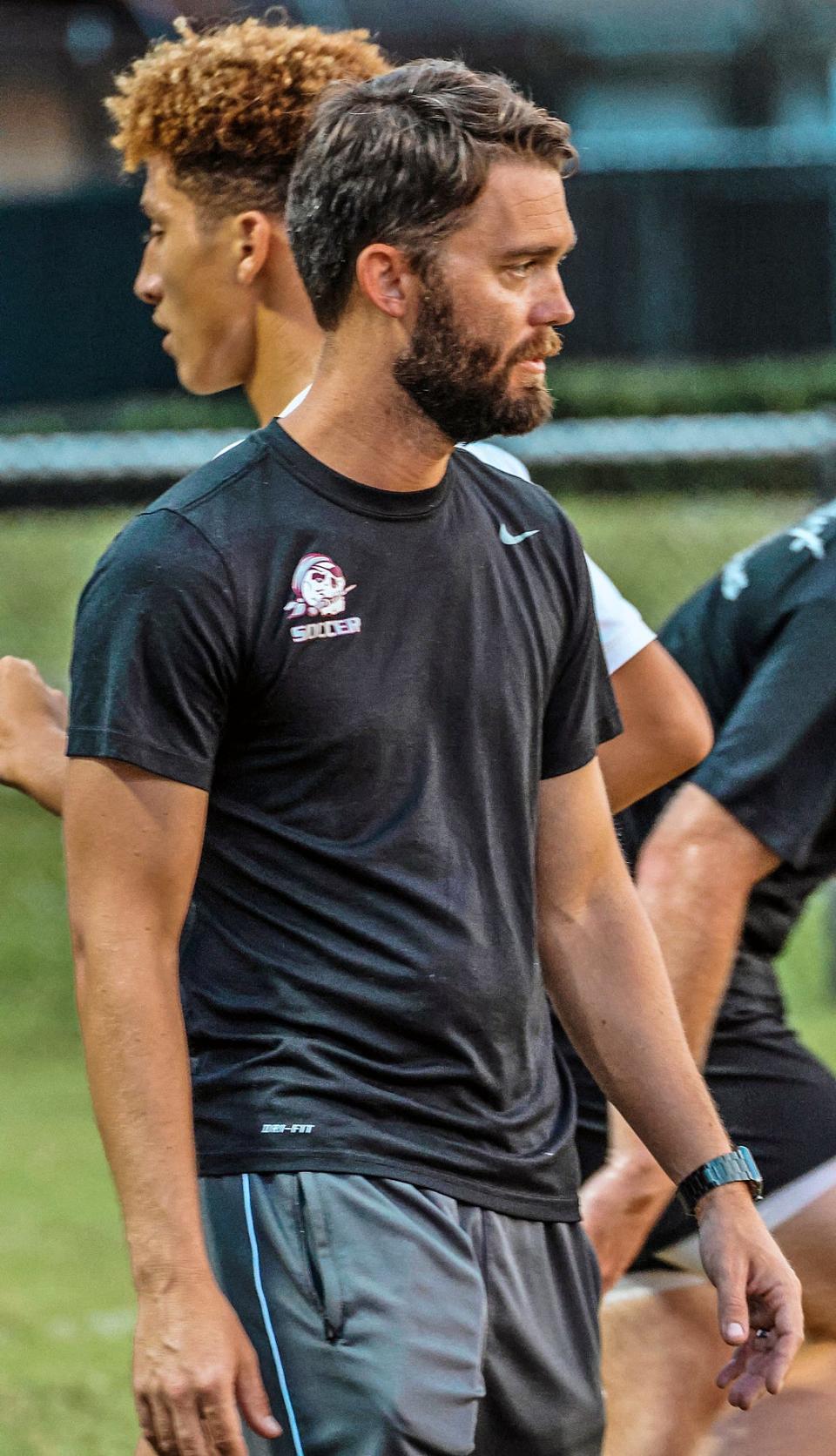 Braden River High boys soccer coach Braden Chandler has his team on a hot streak entering the district tournament