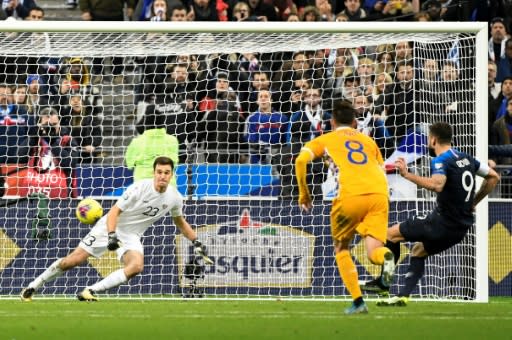 Olivier Giroud scored his 39th goal for France to earn the world champions a narrow win over Moldova