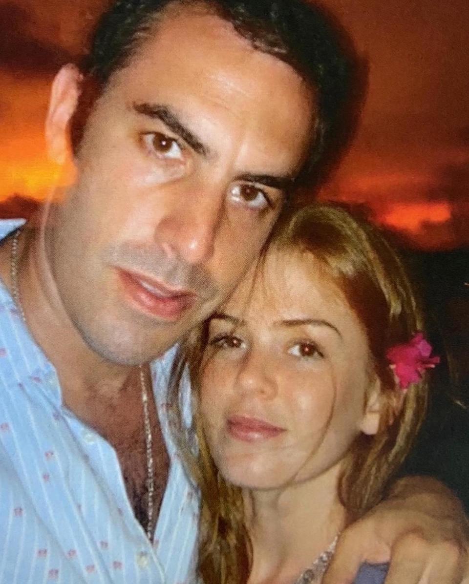 An old snap of Sacha Baron Cohen and Isla Fisher