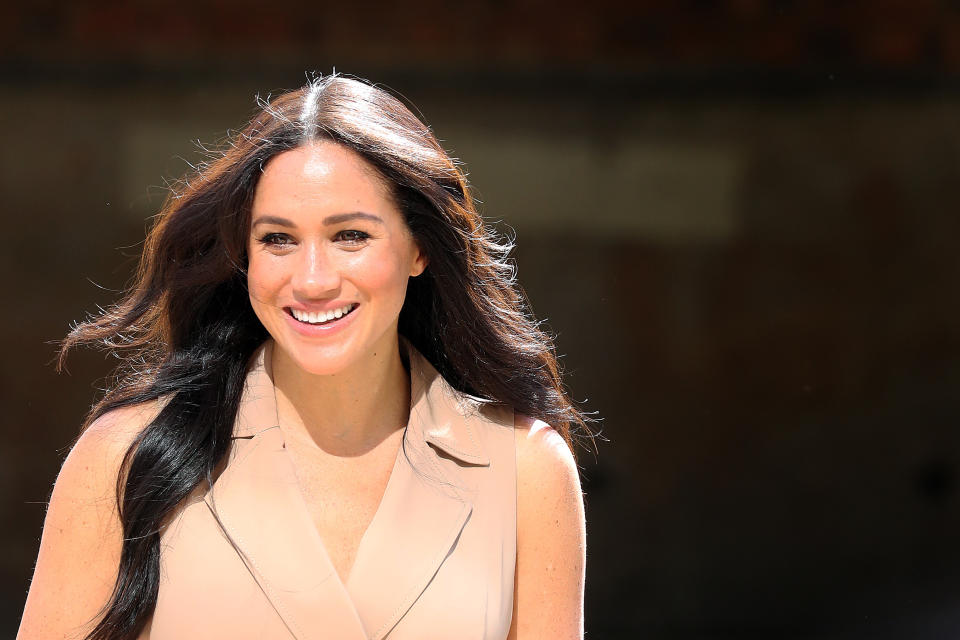 JOHANNESBURG, SOUTH AFRICA - OCTOBER 01:  Meghan, Duchess of Sussex visits the University of Johannesburg on October 01, 2019 in Johannesburg, South Africa.  (Photo by Chris Jackson/Getty Images)