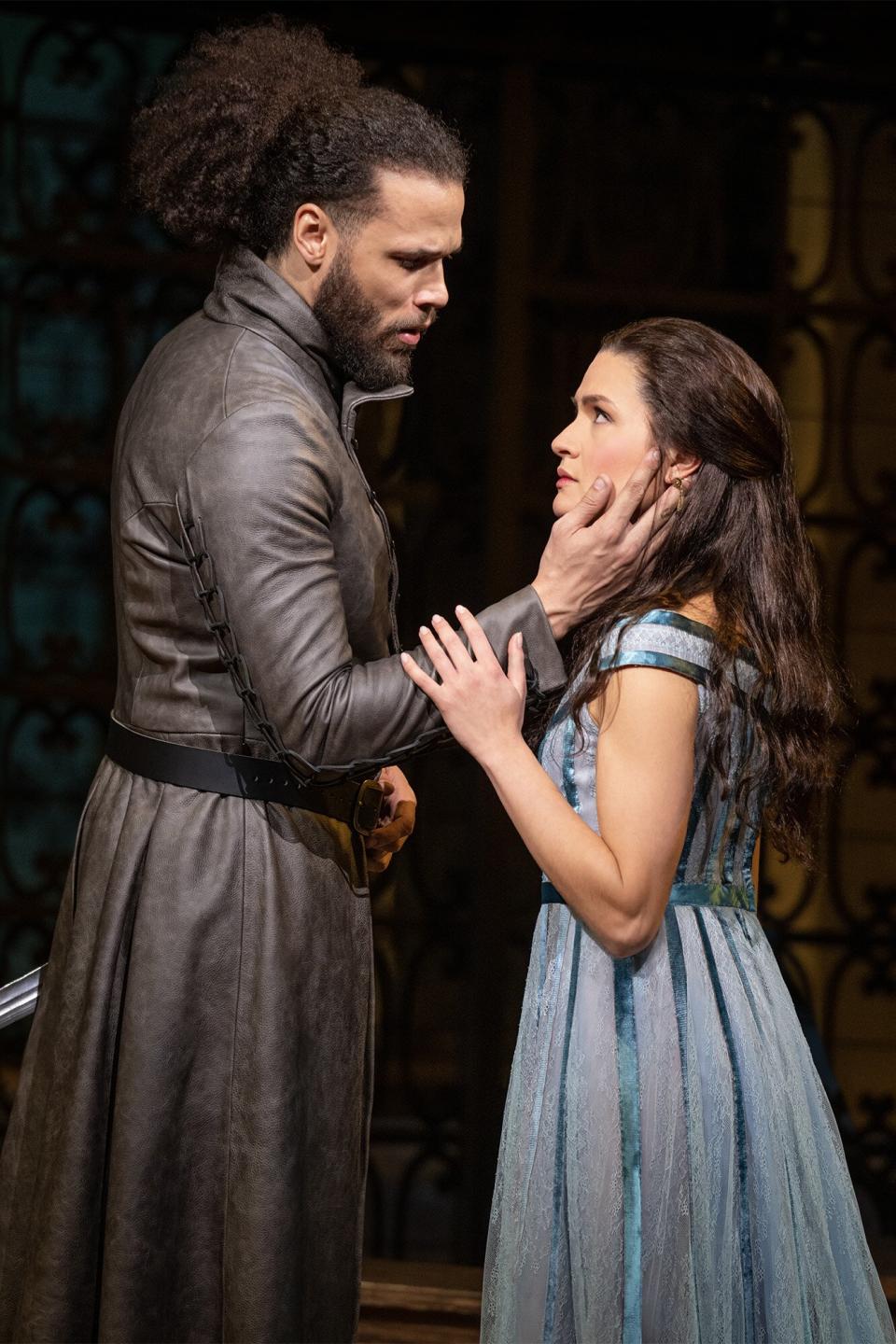 LCT Camelot #726r - Jordan Donica and Phillipa Soo in Lincoln Center Theater's production of CAMELOT. Credit to Joan Marcus