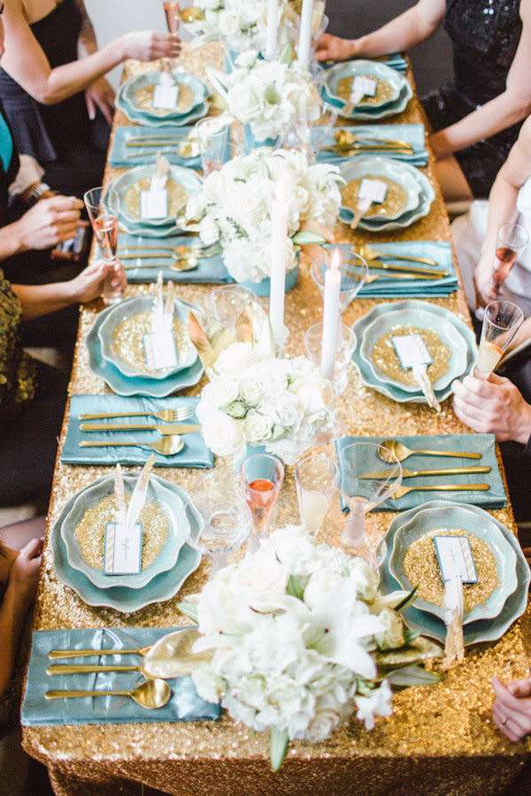 Decor: Turquoise With A Side Of Shimmer