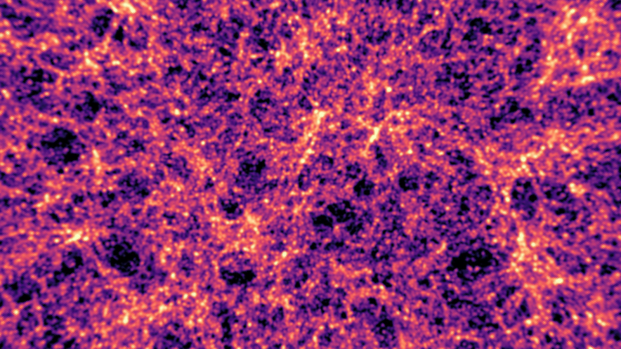  A simulation of dark energy in the universe obtained using AI. 