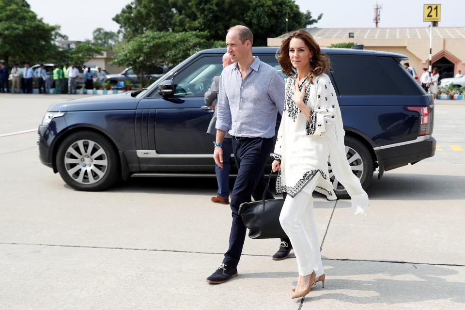 The royal couple <a href="https://people.com/royals/kate-middleton-and-prince-william-return-to-islamabad-after-plane-hits-storm-in-pakistan/" rel="nofollow noopener" target="_blank" data-ylk="slk:returned to Islamabad;elm:context_link;itc:0;sec:content-canvas" class="link ">returned to Islamabad</a> to conclude their Pakistan tour on Friday, about 18 hours after the plane was scheduled to land. <a href="https://people.com/royals/kate-middleton-and-prince-williams-plane-turned-around-by-terrifying-electrical-storm-in-pakistan/" rel="nofollow noopener" target="_blank" data-ylk="slk:Terrifying electrical storms;elm:context_link;itc:0;sec:content-canvas" class="link ">Terrifying electrical storms</a> battered their Airbus A330 RAF Voyager jet, forcing them to return to Lahore after aborted landings at two airports.