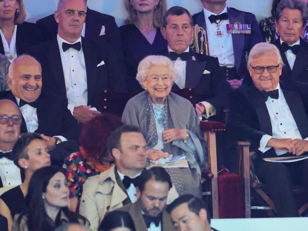 Queen Elizabeth II attends a Platinum Jubilee Horse Show at Windsor Castle.