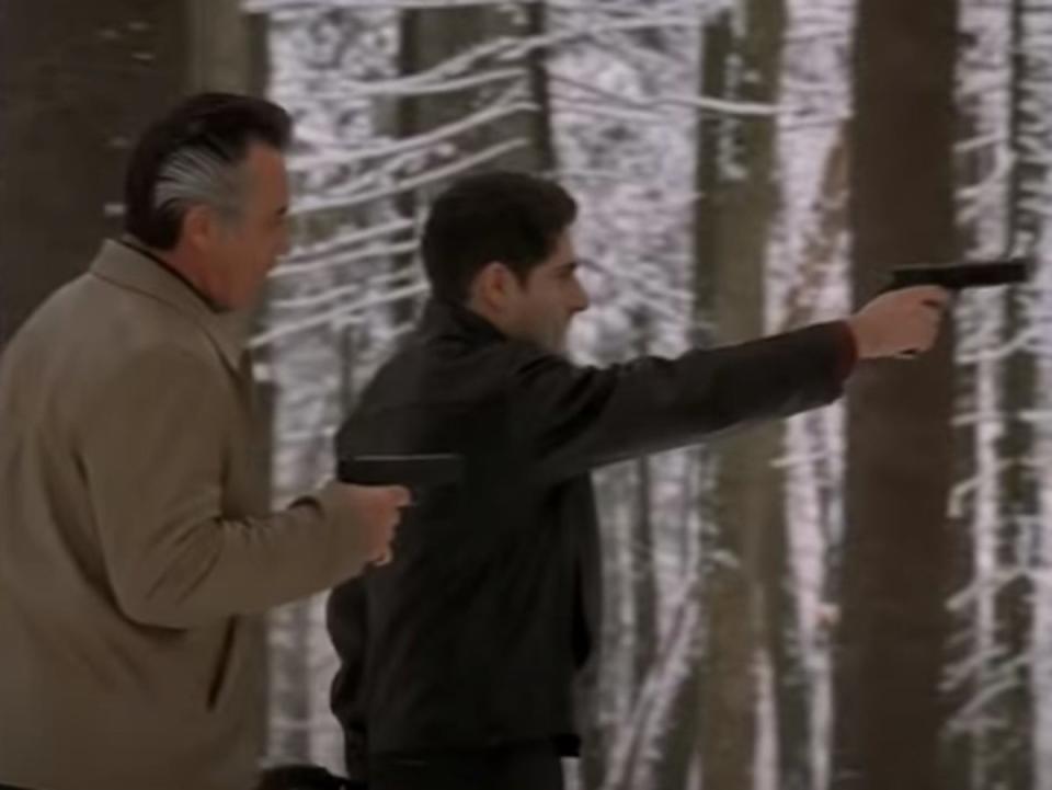 Paulie (Tony Sirico) and Christopher (Michael Imperioli) in classic ‘Sopranos’ episode ‘Pine Barrens’ (HBO)