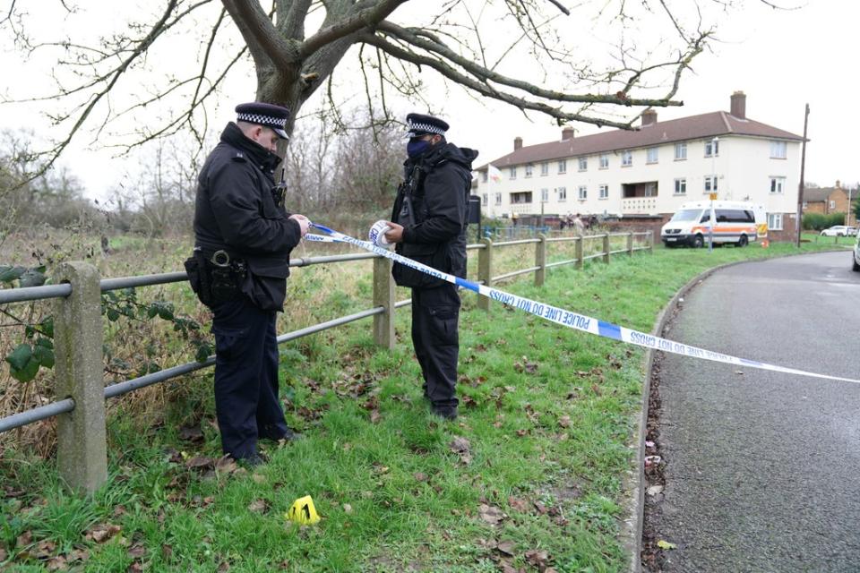 Police activity at Philpot’s Farm open space, close to Heather Lane in Yiewsley, Hillingdon, west London (Kirsty O’Connor/PA) (PA Wire)