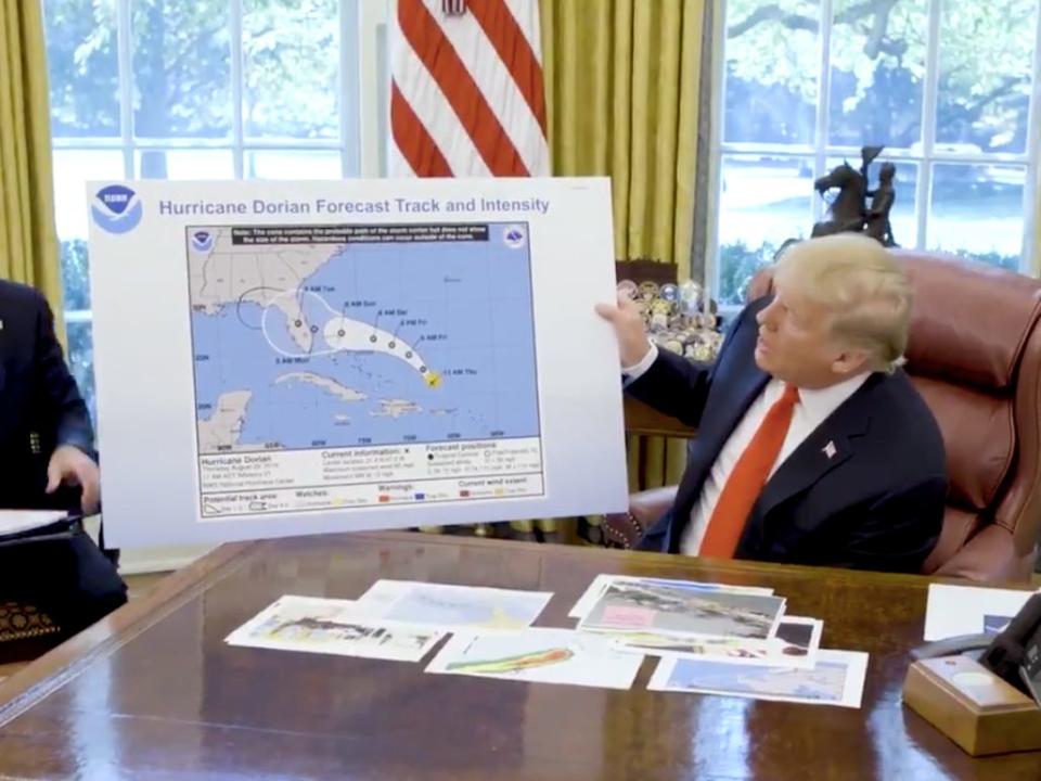 trump fake hurricane chart