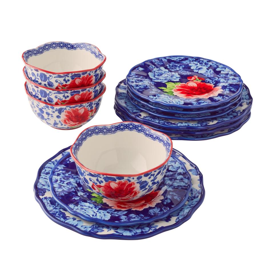 <p><a href="https://go.redirectingat.com?id=74968X1596630&url=https%3A%2F%2Fwww.walmart.com%2Fip%2FThe-Pioneer-Woman-Heritage-Floral-12-Piece-Stoneware-Dinnerware-Set%2F954686597&sref=https%3A%2F%2F" rel="nofollow noopener" target="_blank" data-ylk="slk:Shop Now;elm:context_link;itc:0;sec:content-canvas" class="link ">Shop Now</a></p><p>The Pioneer Woman Heritage Floral Dinnerware Set</p><p>walmart.com</p><p>$29.98</p>