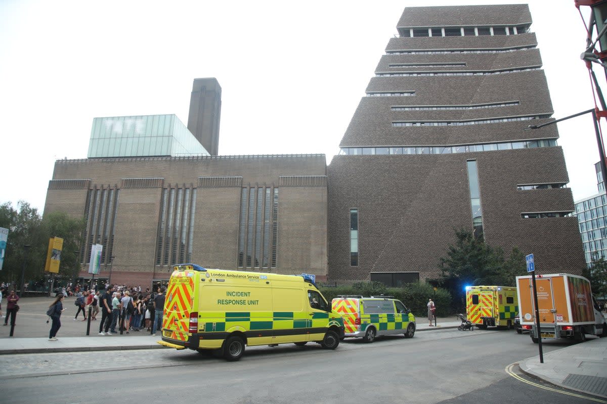 The scene at the Tate Modern art gallery after the incident in 2019 (Yui Mok/PA) (PA Archive)