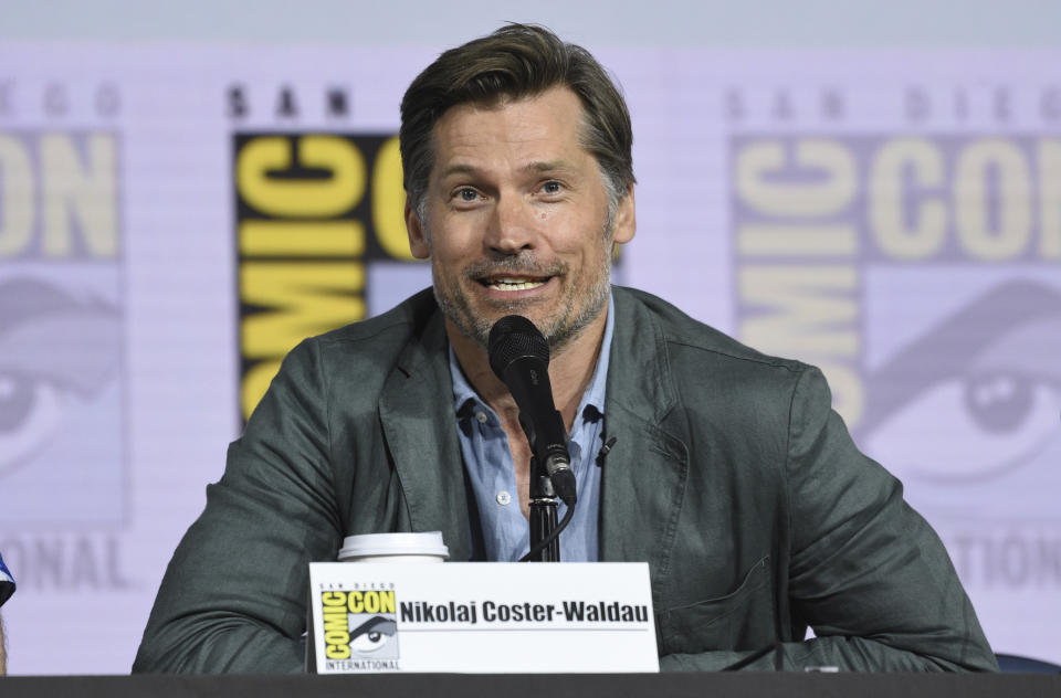 Nikolaj Coster-Waldau participates at the "Game of Thrones" panel on day two of Comic-Con International on Friday, July 19, 2019, in San Diego. (Photo by Chris Pizzello/Invision/AP)