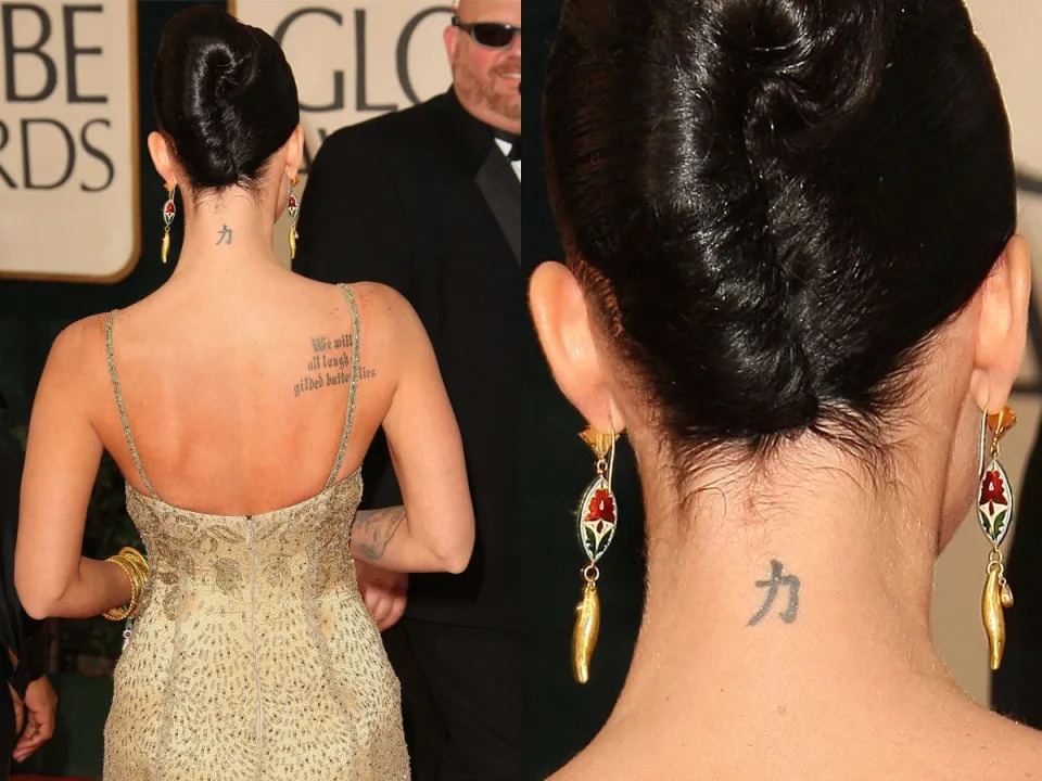 megan fox neck tattoo