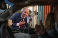 Utah Republican gubernatorial candidate Lt. Gov. Spencer Cox greets supporters arriving at an election night event in Mount Pleasant on Tuesday, June 30, 2020. Cox has won the Republican nomination in the Utah governor's race Monday, July 6, 2020, giving him a heavy advantage in the conservative state's general election. The competitive four-way contest was conducted entirely by mail during the coronavirus pandemic, which also shaped the campaign. (Trent Nelson /The Salt Lake Tribune via AP, File)