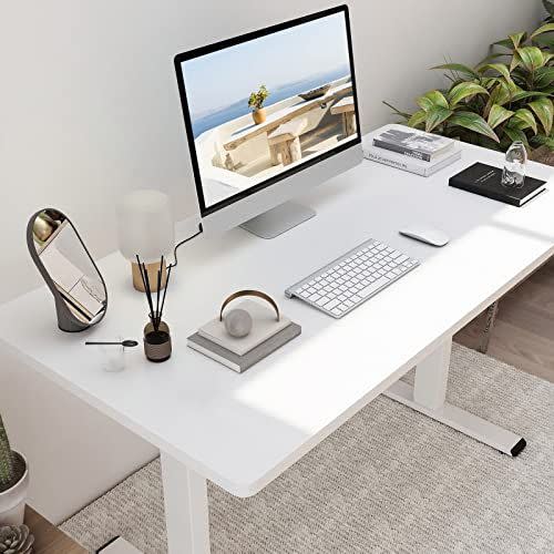 2) EN1 Electric White Stand Up Desk