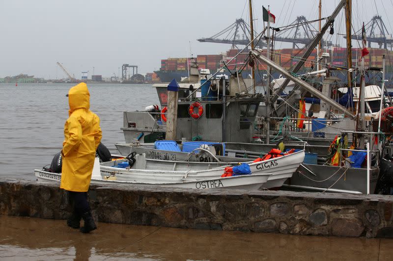 FILE PHOTO: Tropical Storm Hilary hits Baja California state, in Ensenada