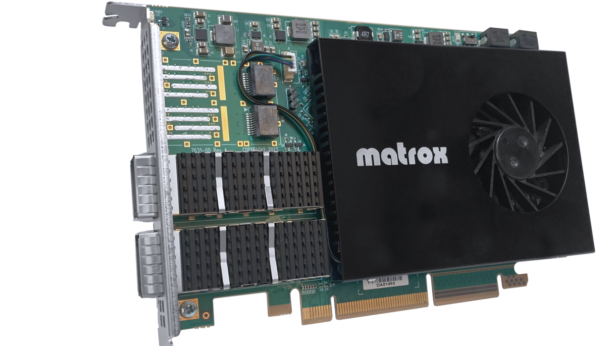  The new Matrox SMPTE ST 2110 Network Interface Card. 