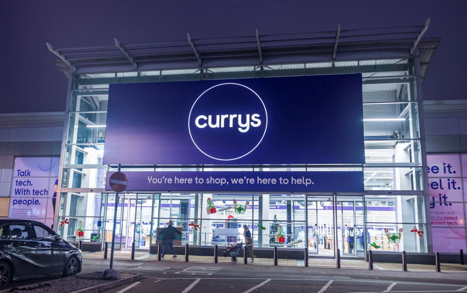 An exterior view of a Currys store in London, Britain, November 19, 2021. Picture taken November 19, 2021. REUTERS/May James/File Photo