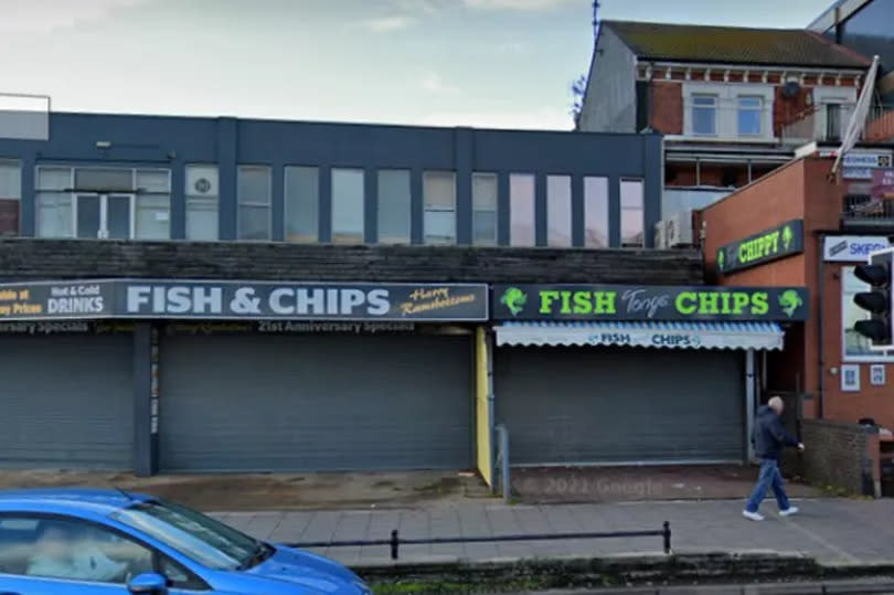 Harry Ramsbottoms and Tony's Chip Shop are located next door to each other