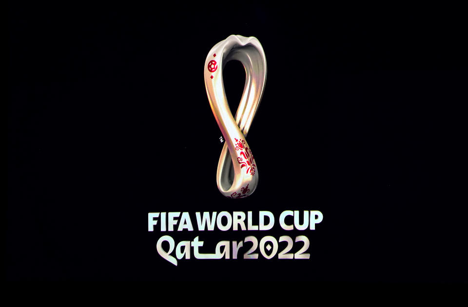 File photo dated 01-04-2022 of Qatar 2022 Fifa World Cup logo. The World Cup looks set to begin a day earlier than planned as reports claim FIFA is in discussions over a request for hosts Qatar to kick off the finals. Issue date: Wednesday August 10, 2022.