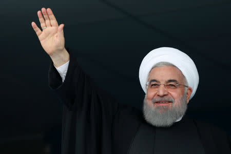 Iranian President Hassan Rouhani is seen during a public speech in the southern Hormozgan province, Iran, February 17, 2019. Official President website/Handout via REUTERS