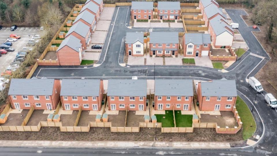 York Press: Aerial shot of Millers Chase, York, where 69 affordable homes have been built by Yorkshire Housing