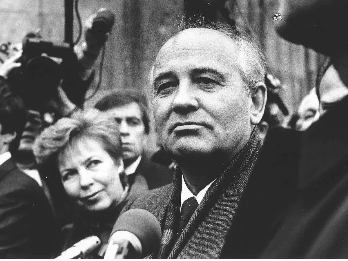 I met Gorbachev at Chequers when he visited Margaret Thatcher for the first time in 1984 (Getty)