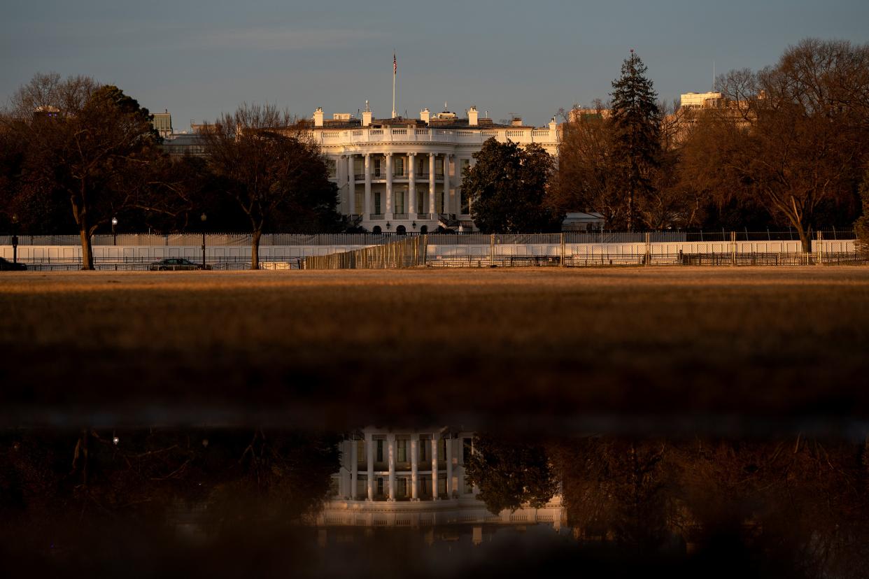 The White House now sits behind layers of fencing following the storming of the US Capitol on 6 January (Getty Images)