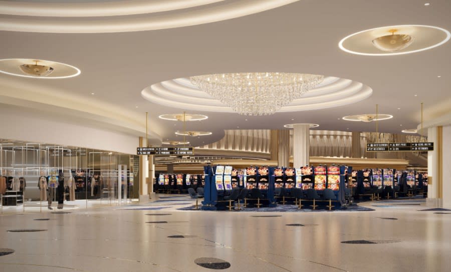 Fontainebleau Las Vegas casino floor rendering. (Credit: Fontainebleau Las Vegas)