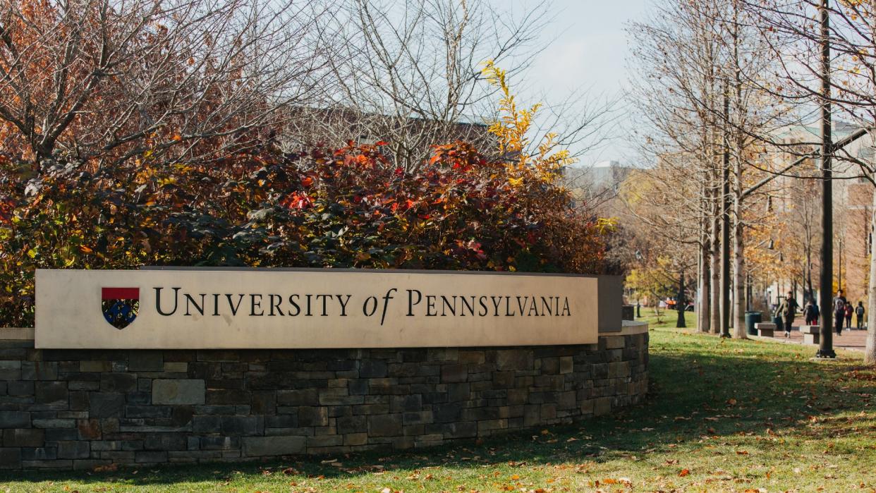  The entrance to the University of Pennsylvania. 