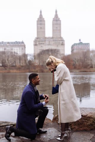 <p><a href="https://www.instagram.com/avivamedia/" data-component="link" data-source="inlineLink" data-type="externalLink" data-ordinal="1">Sarah Heilbronner </a></p> Romeo Alexander proposes to Caroline Sullivan in Central Park