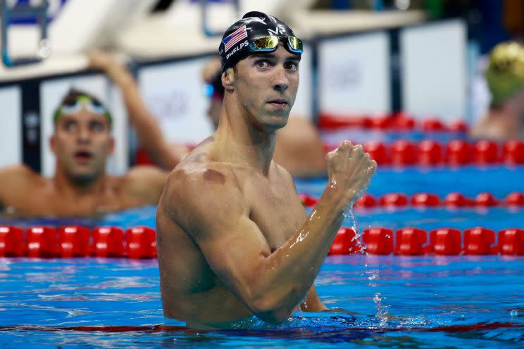 Michael Phelps is going to race a freaking shark. (Getty)