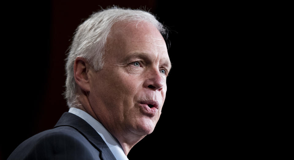 Government shutdown protests arguably include some Sen. Ron Johnson (R-Wisc.) when it comes to the president potentially declaring a national emergency. (Picture credit: Getty Images)