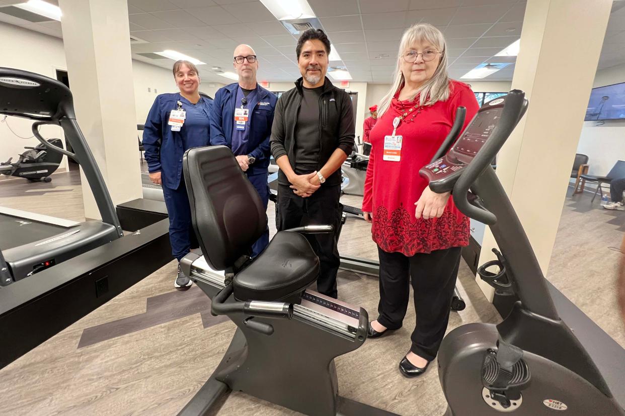 Dr. Juan Zarate, cardiologist and medical director for HCA Florida Fort Walton Destin Hospital's Cardiac Rehabilitation Center, is pictured here with the director and staff of the newly expanded facility, located at 1020 Titan Court Suite 101.
(Photo: CONTRIBUTED)