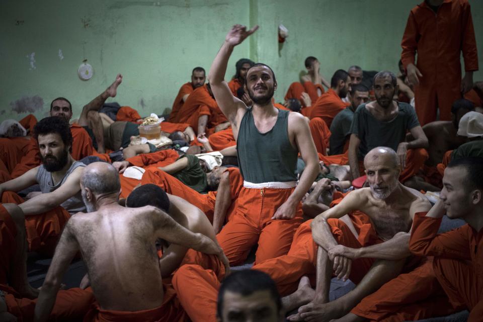 Pictured: Inside the overcrowded Syrian prison where thousands of Isis suspects await fate