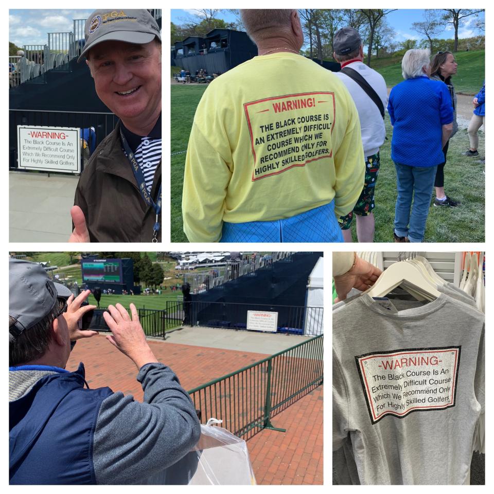 The Bethpage Black sign is hard to miss at the course. (Yahoo Sports)