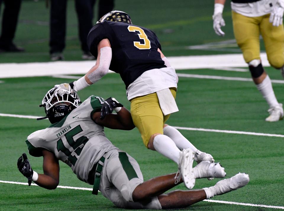 Baylor true freshman Bryson Washington (15) helped Franklin win a Texas high school state championship last year, and he had an impressive spring camp for the Bears.