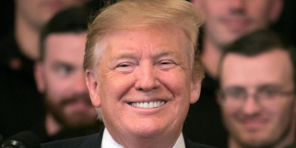 donald trump smile