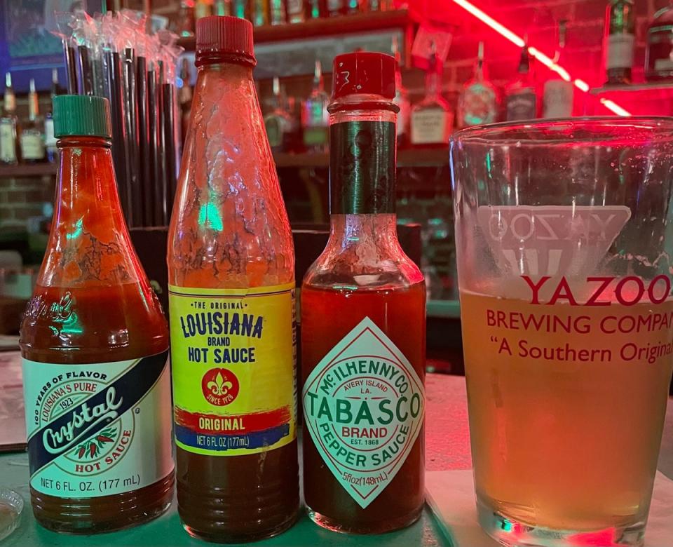 Every Louisiana bar has a hot sauce selection (Robyn Wilson)