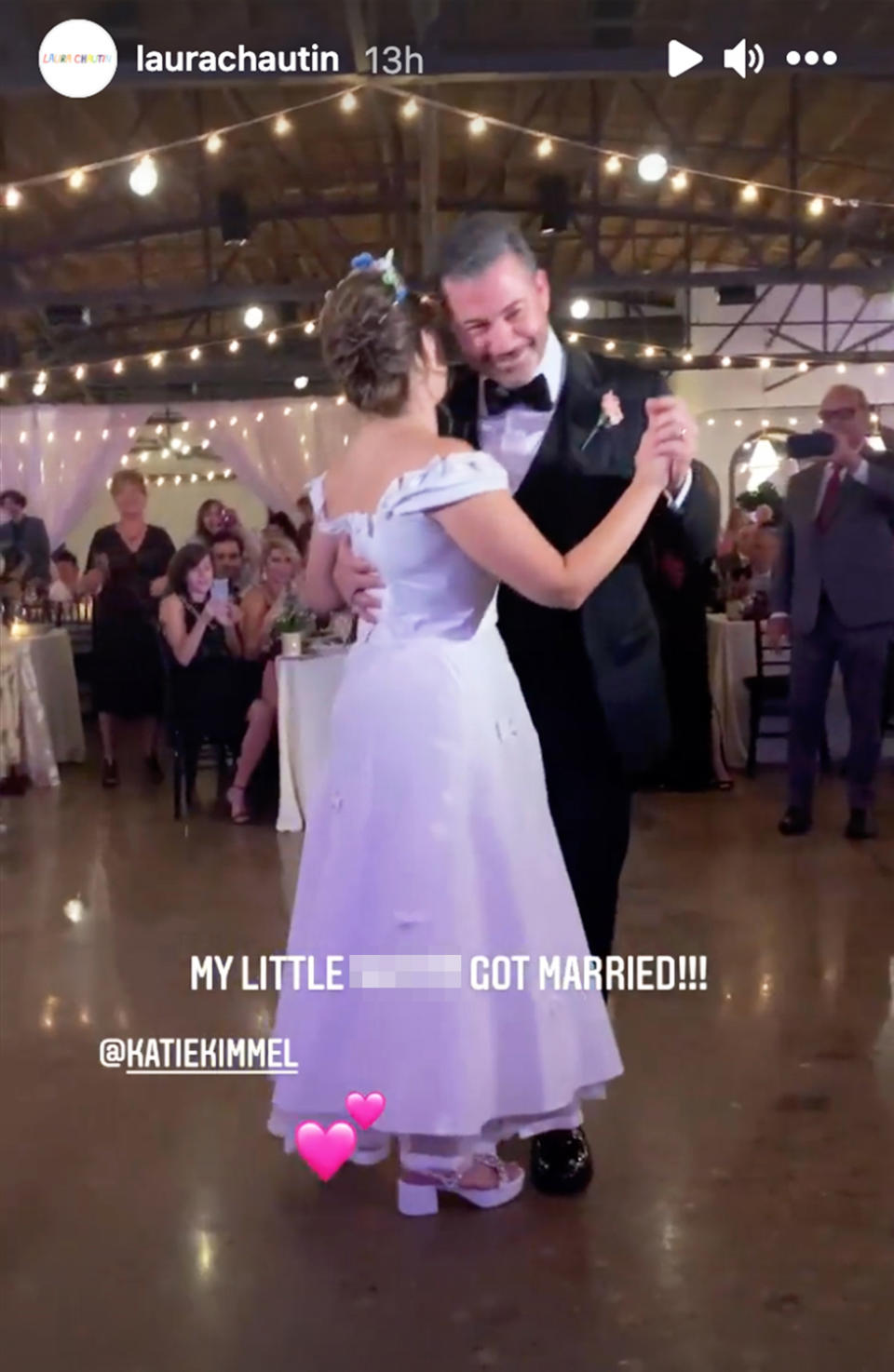 <p>The<em> Jimmy Kimmel Live</em>! host took his daughter Katie for a twirl for the classic <a href="https://people.com/tv/jimmy-kimmel-daughter-katie-kimmel-marries-fiance-will-logsdon/" rel="nofollow noopener" target="_blank" data-ylk="slk:father-daughter dance;elm:context_link;itc:0;sec:content-canvas" class="link ">father-daughter dance</a> at her September wedding.</p> <p>Appearing on <em><a href="https://www.youtube.com/watch?v=kKNlD9LDOMw" rel="nofollow noopener" target="_blank" data-ylk="slk:The Ellen DeGeneres Show;elm:context_link;itc:0;sec:content-canvas" class="link ">The Ellen DeGeneres Show</a></em> after the nuptials, Kimmel confirmed he was indeed a fan of his new son-in-law. </p> <p>"People ask that too, like, 'How's the guy?' And I'll tell you, the guy is great. His name is Will and he's a great guy," he explained. "And if he wasn't, he'd be dead right now.</p> <p>"That's how we operate in my family," he joked.</p>