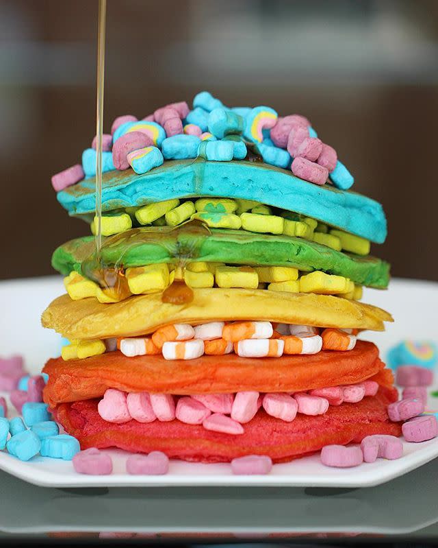 6) Rainbow Pancakes