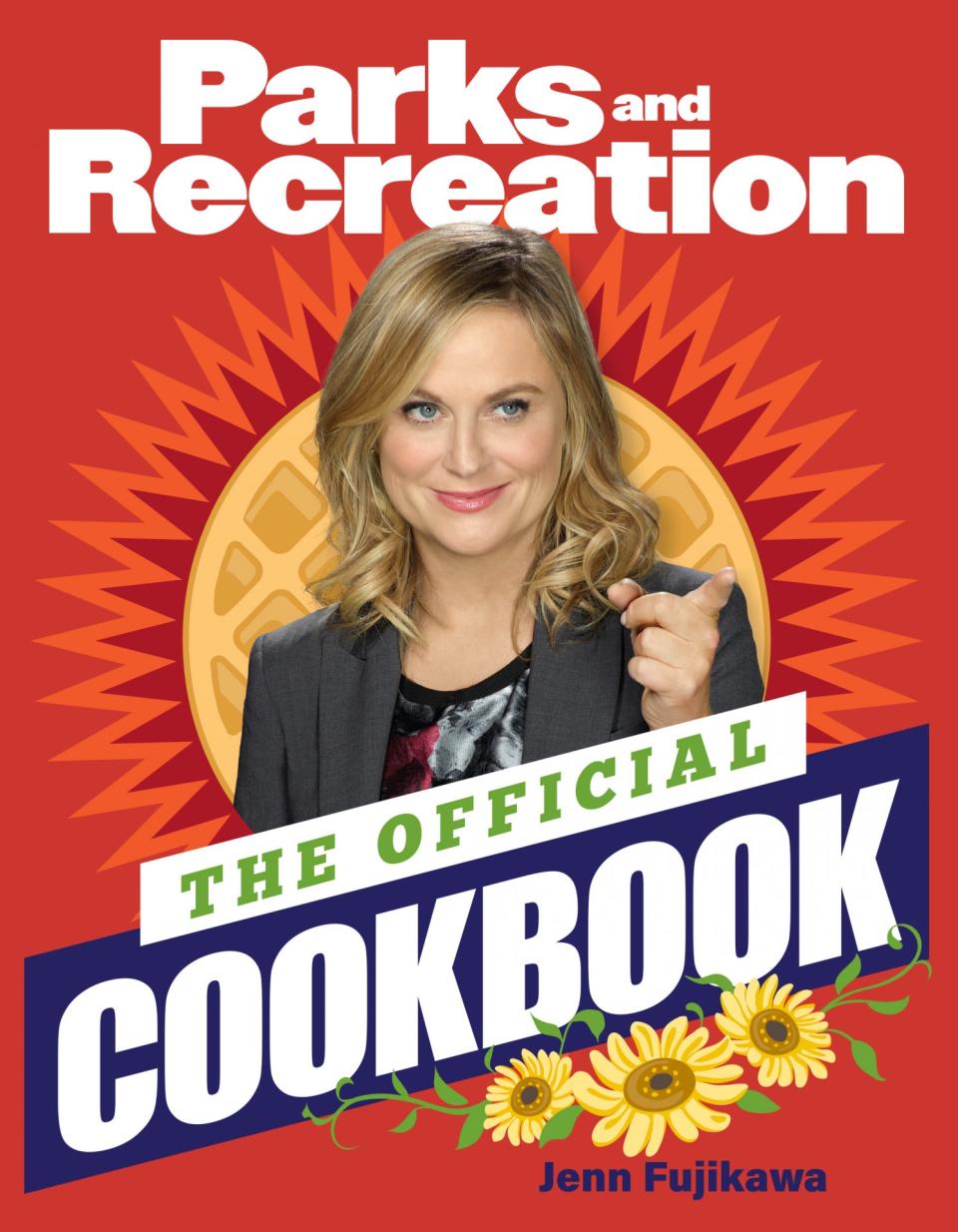 Leslie Knope on the cover of the official Parks and Recreation cookbook