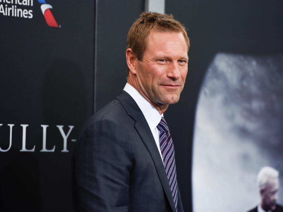 Aaron Eckhart attends the "Sully" New York Premiere at Alice Tully Hall on September 6, 2016 in New York City.