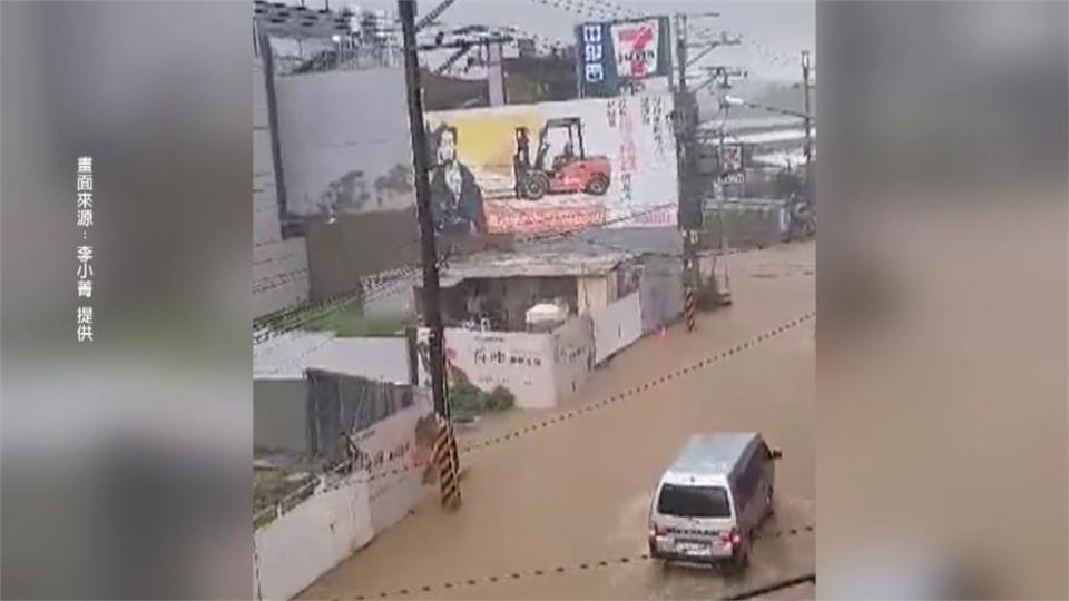 午後豪雨轟炸！　台中東勢東坑路傳淹水災情