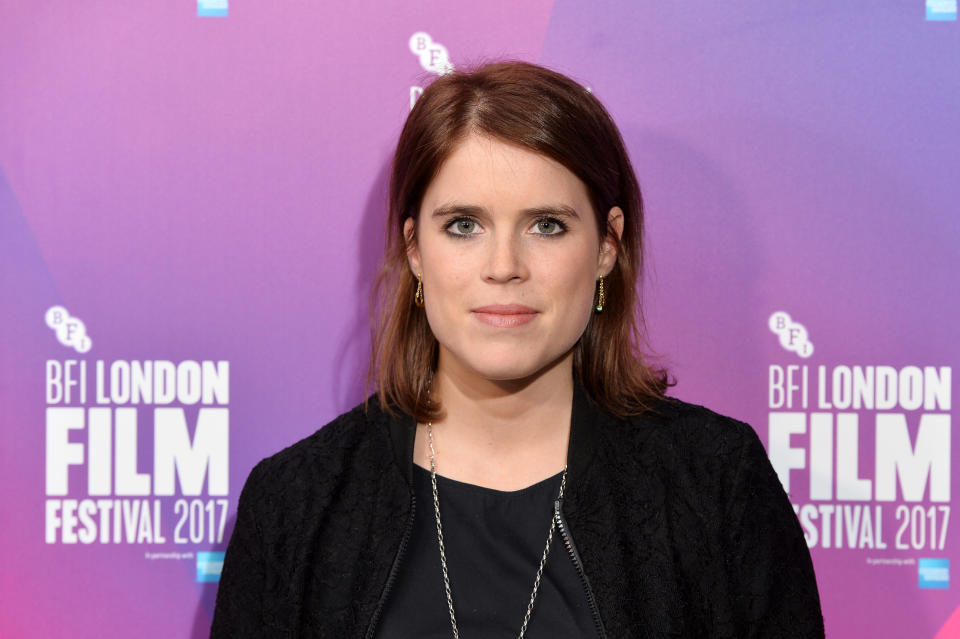LONDON, ENGLAND - OCTOBER 13:  Princess Eugenie of York arrives at the European premiere of &quot;Jane&quot; during the 61st BFI London Film Festival at Picturehouse Central on October 13, 2017 in London, England.  (Photo by Jeff Spicer/Jeff Spicer/Getty Images for WDW Entertainment)